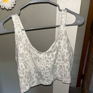 Cheetah/white lululemon align tank